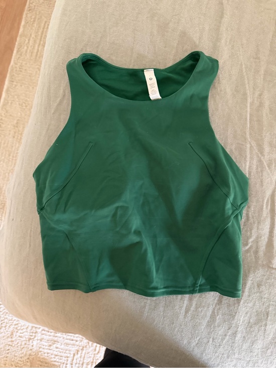 lululemon athletica Tops - lululemon athletica Emerald Green High-Neck Cropped Tank